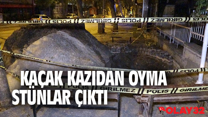 Isparta'da yapılan kaçak kazıdan oyma sütunlar çıktı